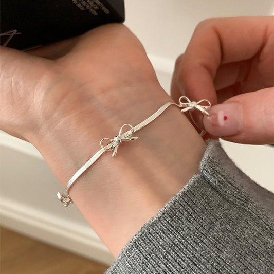Women's Bow Sweet Personality Affordable Luxury Exquisite Niche Design Snake Bracelets