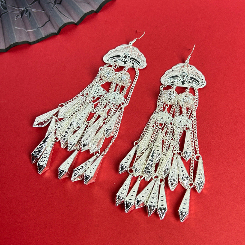 Ethnic Style Peacock Retro Ear Hook Earrings