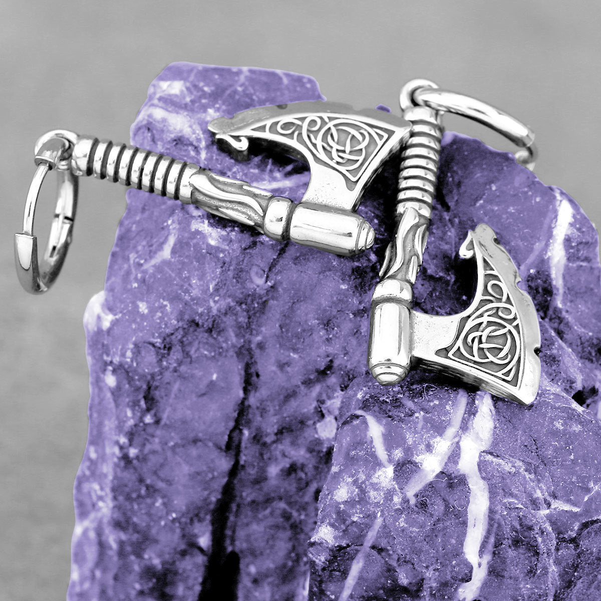 Stainless Steel Viking Vintage Axe Hip Hop Punk Rings