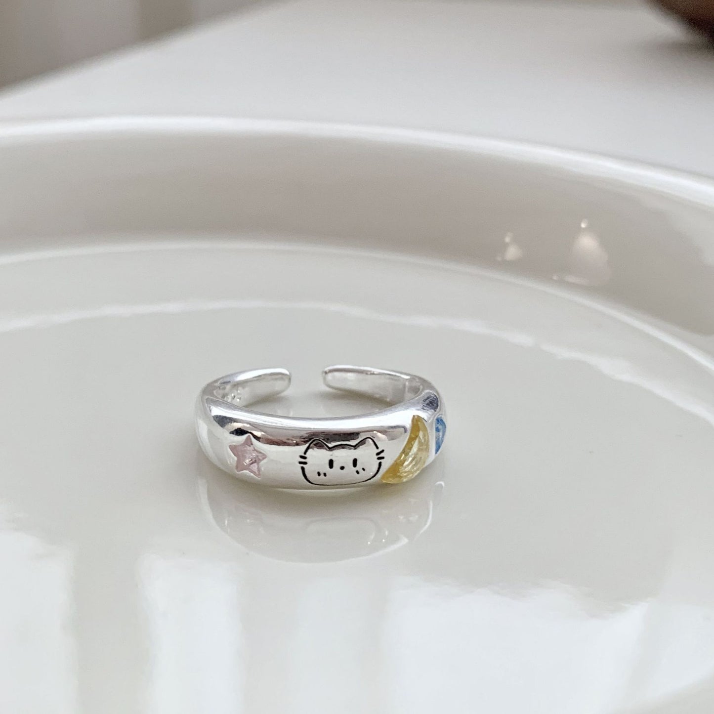 Loving Heart Zircon Female Sweet Cool Rings
