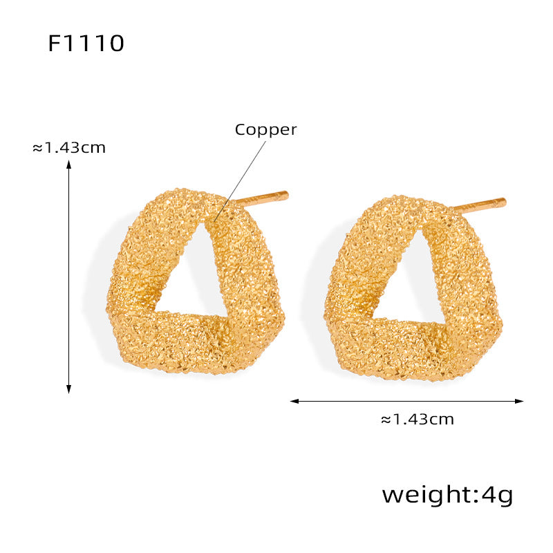 Niche Personality Unique Elegant Graceful Geometric Stripe Texture Design Sense Rings
