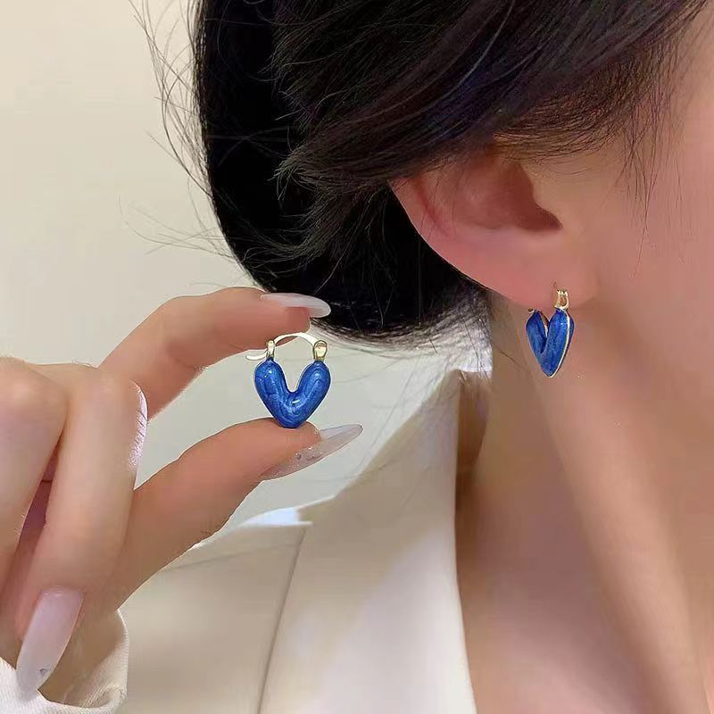 Women's Fairy Sweet Potato Purple Blue Pink High-grade Temperament Stud Earrings