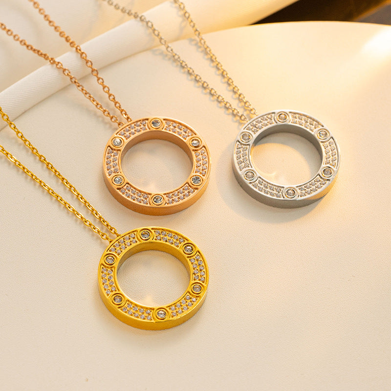 Big Cake Female Starry Design Light Necklaces