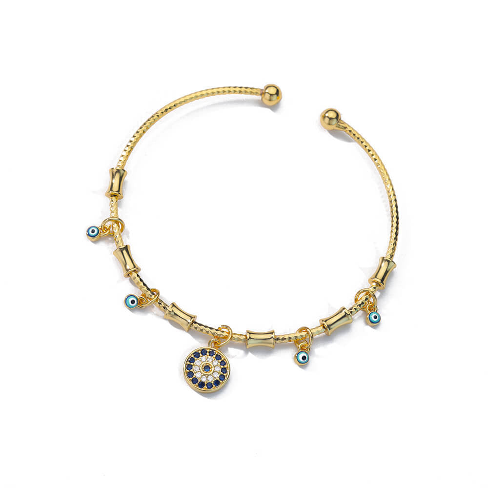 Women's Eye Gold Personality Creative Opening Adjustable Bracelets