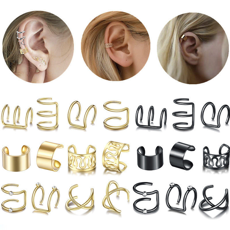 Set Ear Clip Fashion Personalized Without Earrings