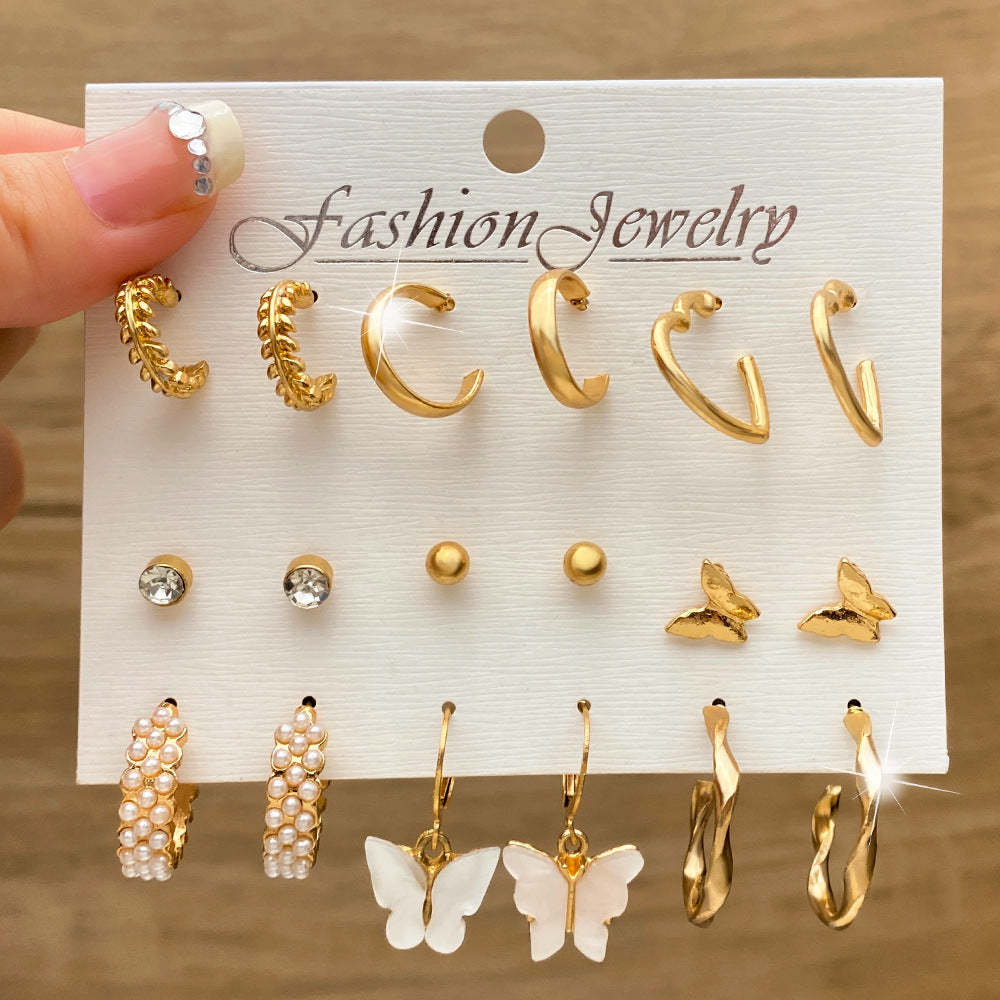Clearance Swing Vintage Pearl High-grade Ear Female Earrings