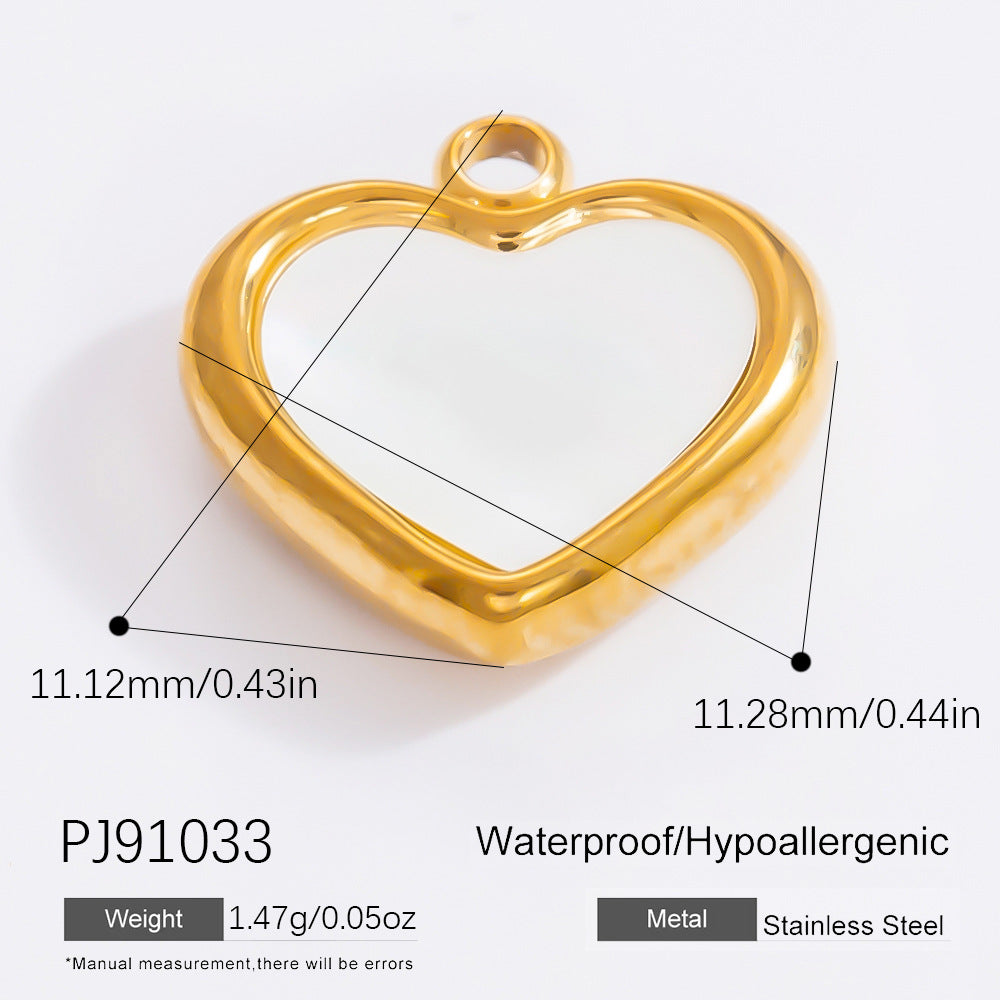 Inlaid Color Diamond Candy Moon Heart Earrings