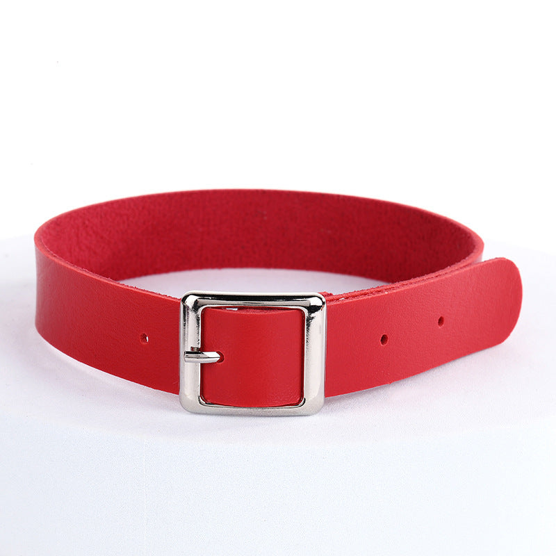 Simple Choker Punk Street Shot Chain Square Collar