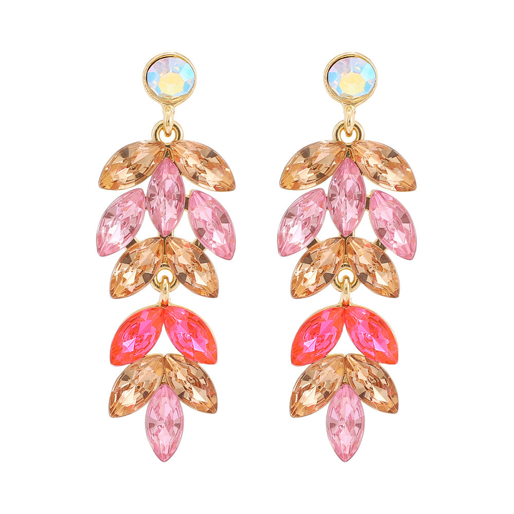 Women's Light Luxury Rhinestone For Shiny Fashion Unique Design Earrings