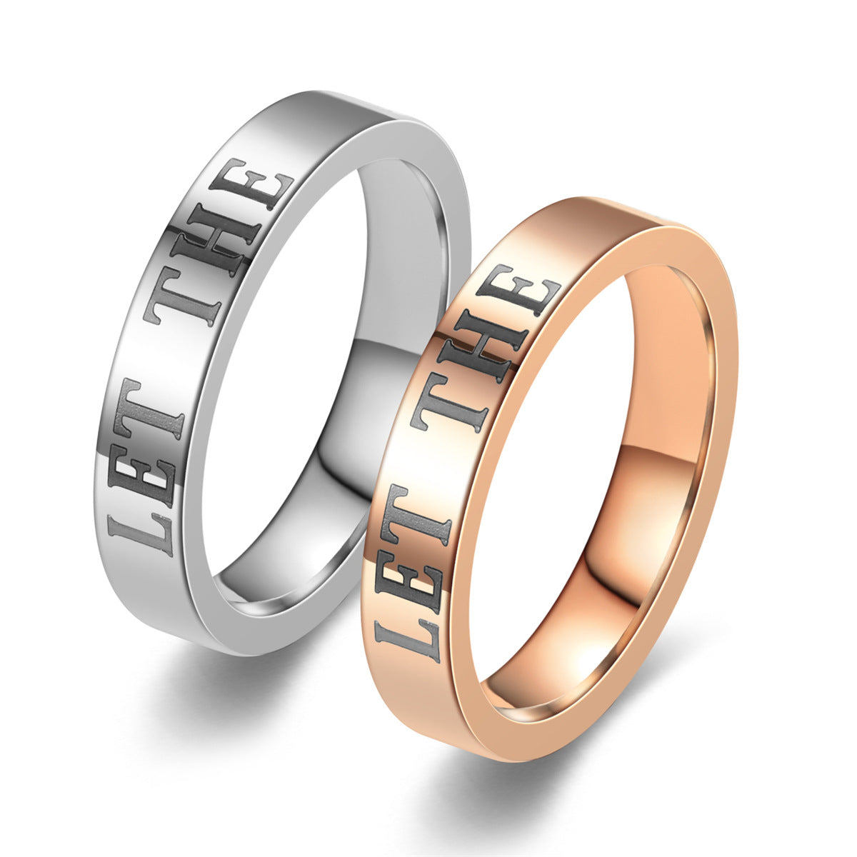 Versatile Stylish Glossy Couple Quantity Discount Rings