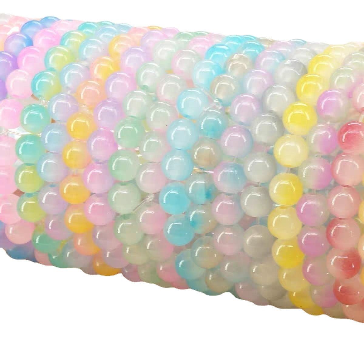Pink White Jade Pliable Temperament Gradually Varied Bracelet