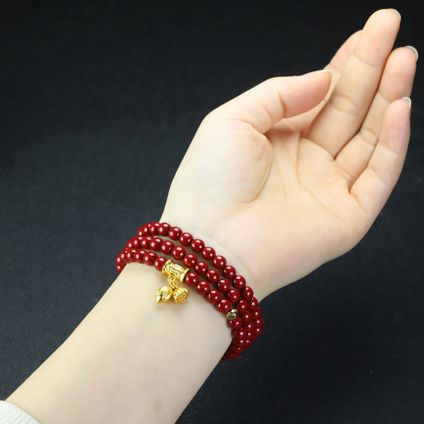 Three-ring Female Niche Exquisite Light Luxury Lucky Bag Beaded National Pendants