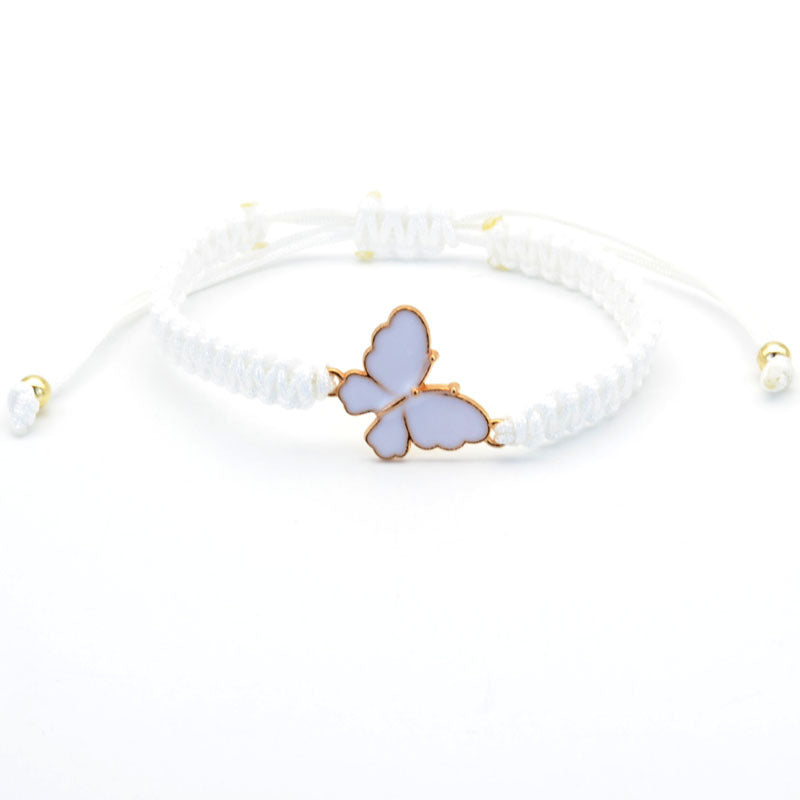 Dripping Butterfly Woven Couple Girlfriends Carrying Strap Minimalist Design Bracelets