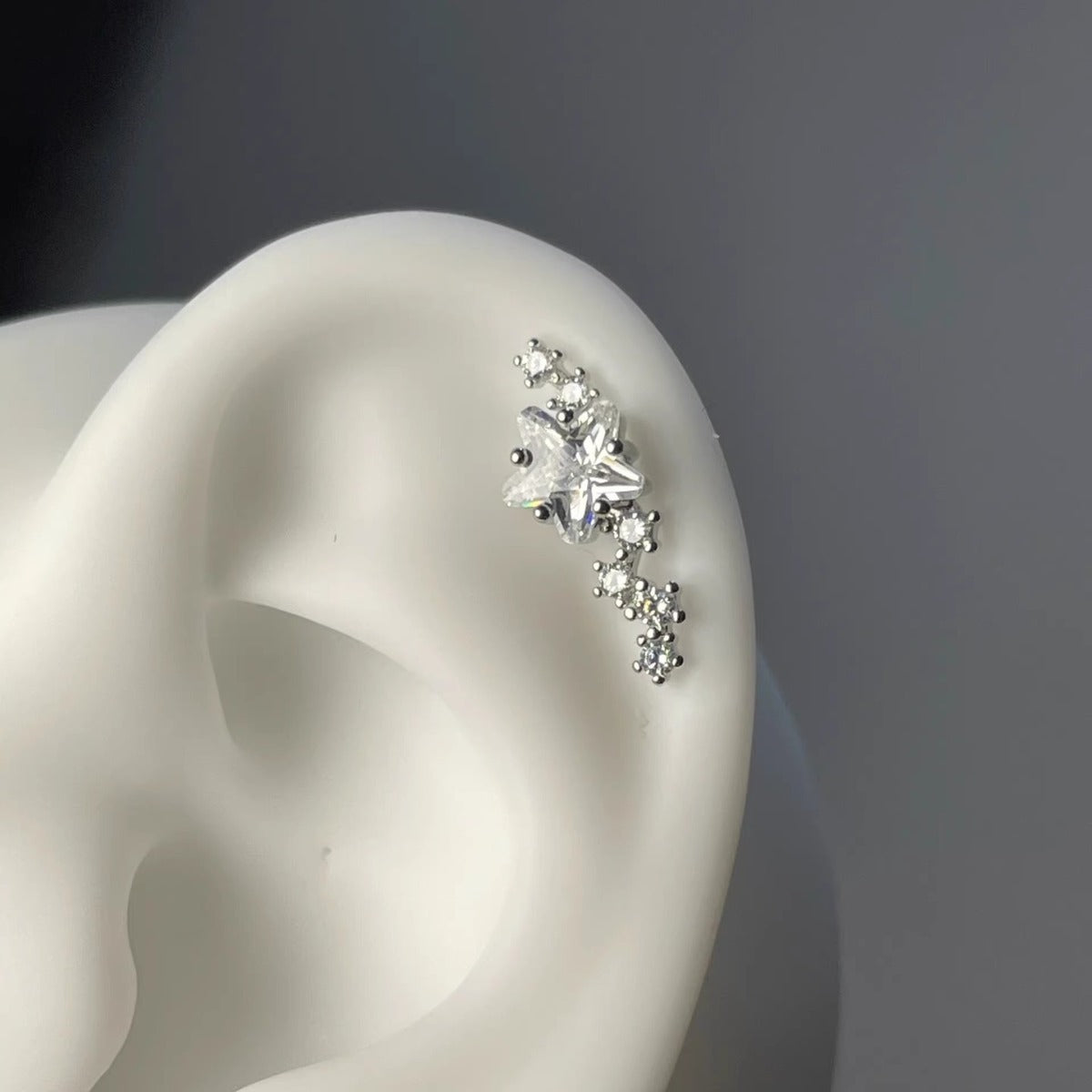 Bow Ear Bone Female Screw Tightening Buckle Niche Design Sleeping Stud Earrings