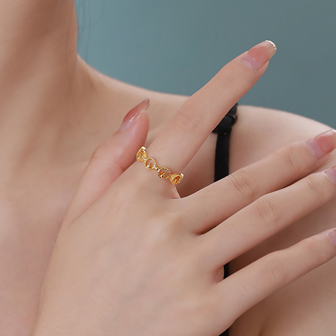 Women's Simple Light Luxury High Sense Design Opening Ring