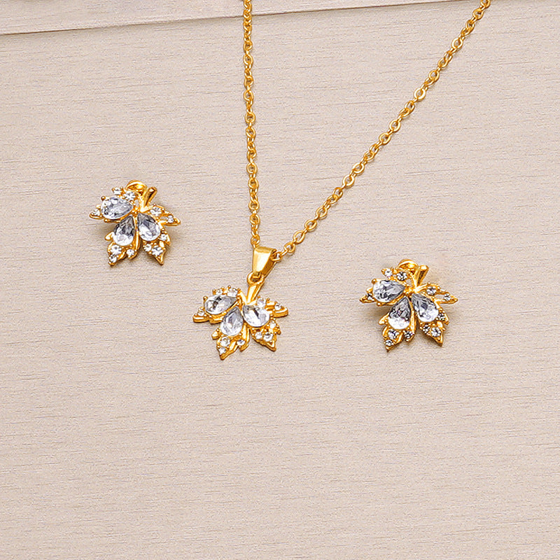 Maple Leaf Two-piece Special Interest Light Necklaces