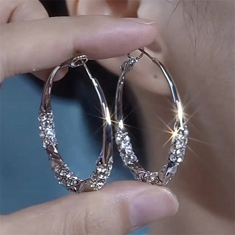 Women's Diamond For Chic Elegant Fresh Sweet Stud Earrings