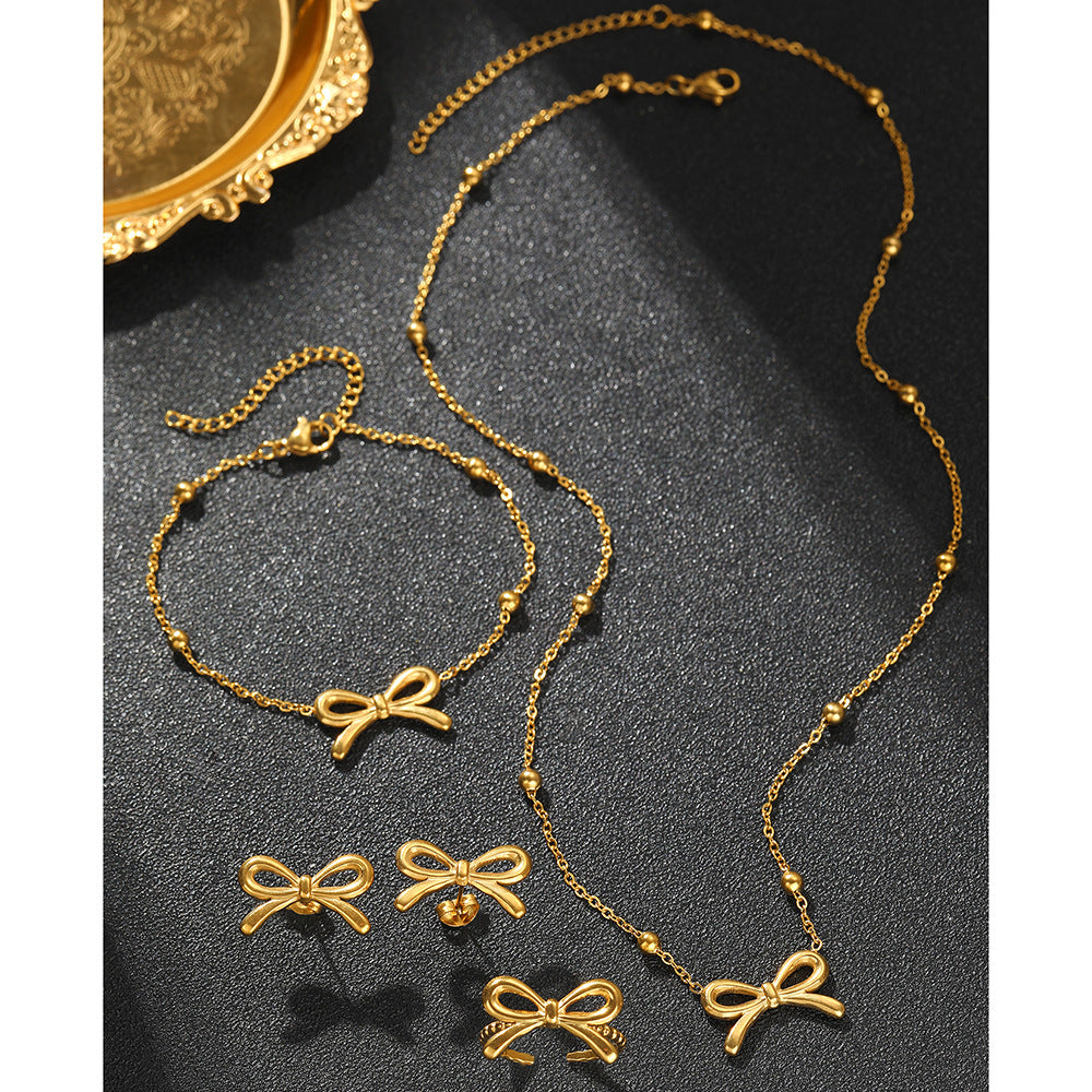 Women's Suit Fashionable Bowknot Stainless Steel Collarbone Bracelets