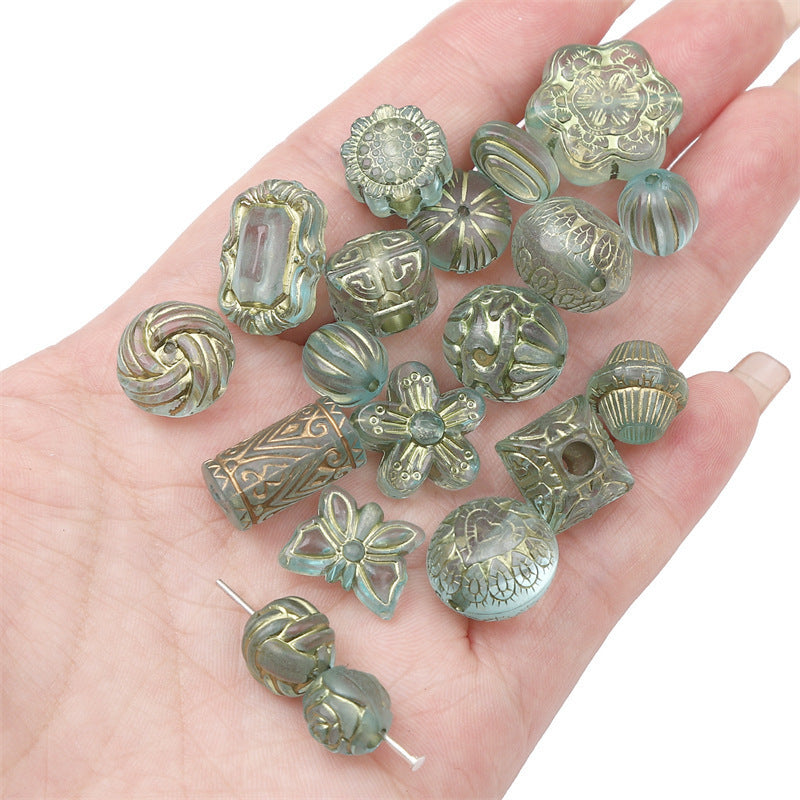 Acrylic Transparent Vintage Frosted Gold Scattered Beads Jewelry Accessories