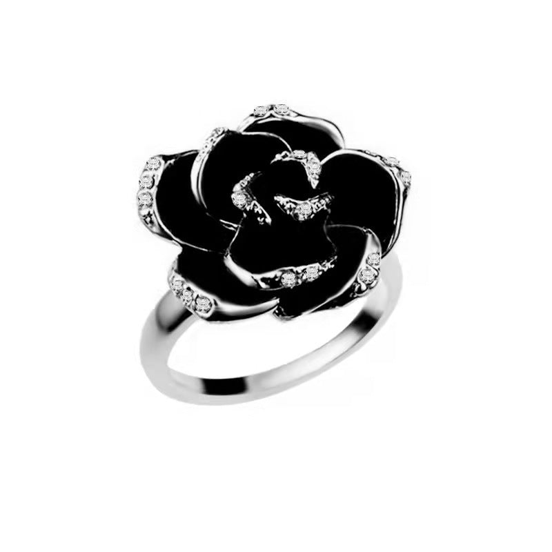 Fashion Rose Open Female Korean Girly Rings