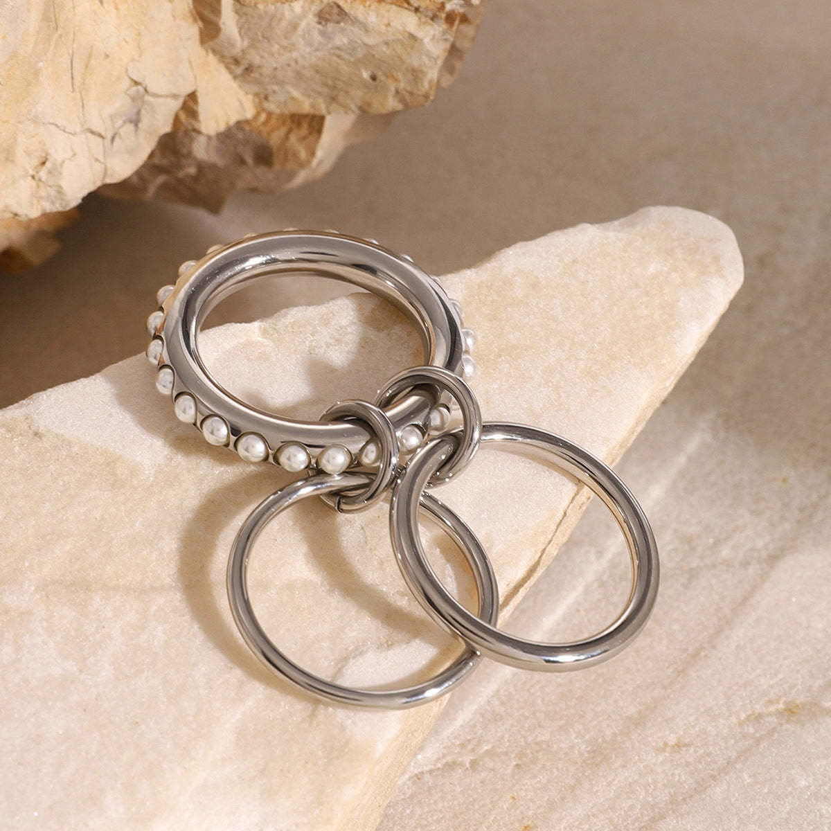 Gold Color Matching Zircon Versatile Creative Rings
