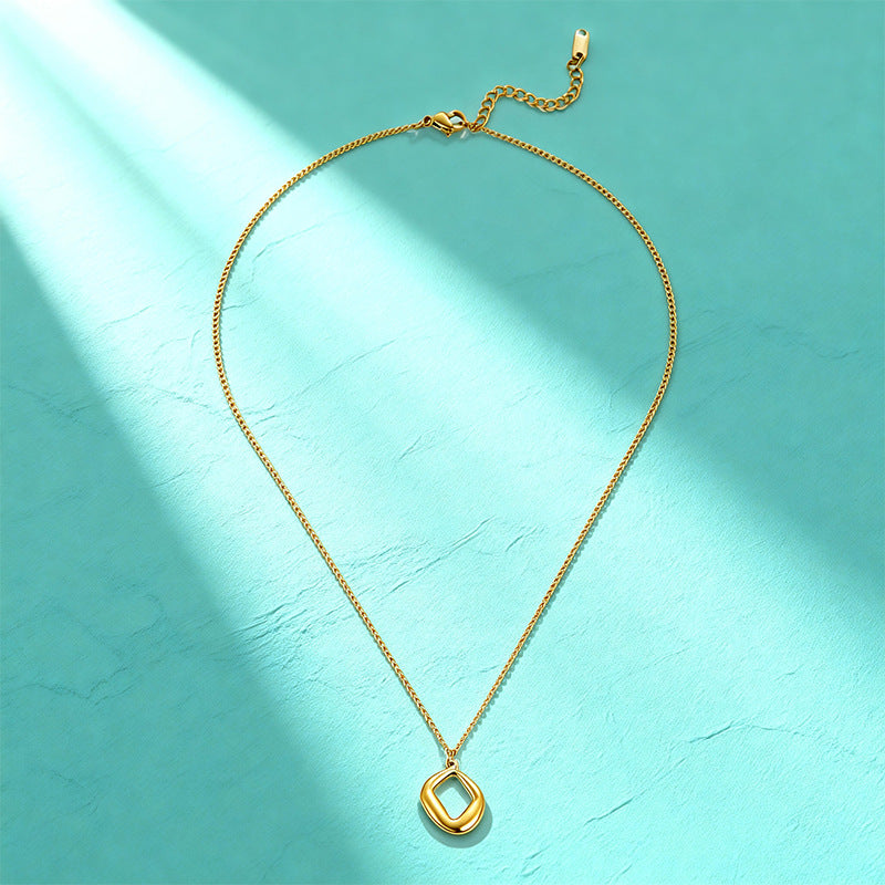 Women's Light Luxury High-grade Titanium Steel Simple Geometric Necklace