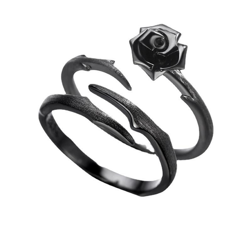 Women's & Men's Rose Couple One Pair Fashion Creative Rings