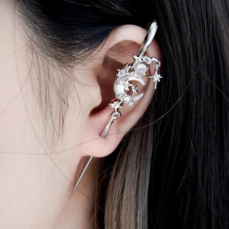 Women's Star Moon Diamond Geometric Fashion Personalized Earrings