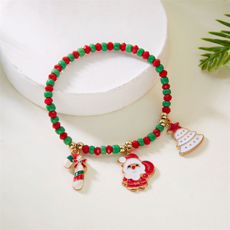 Christmas Fashion Wild Santa Claus Tree Bracelets