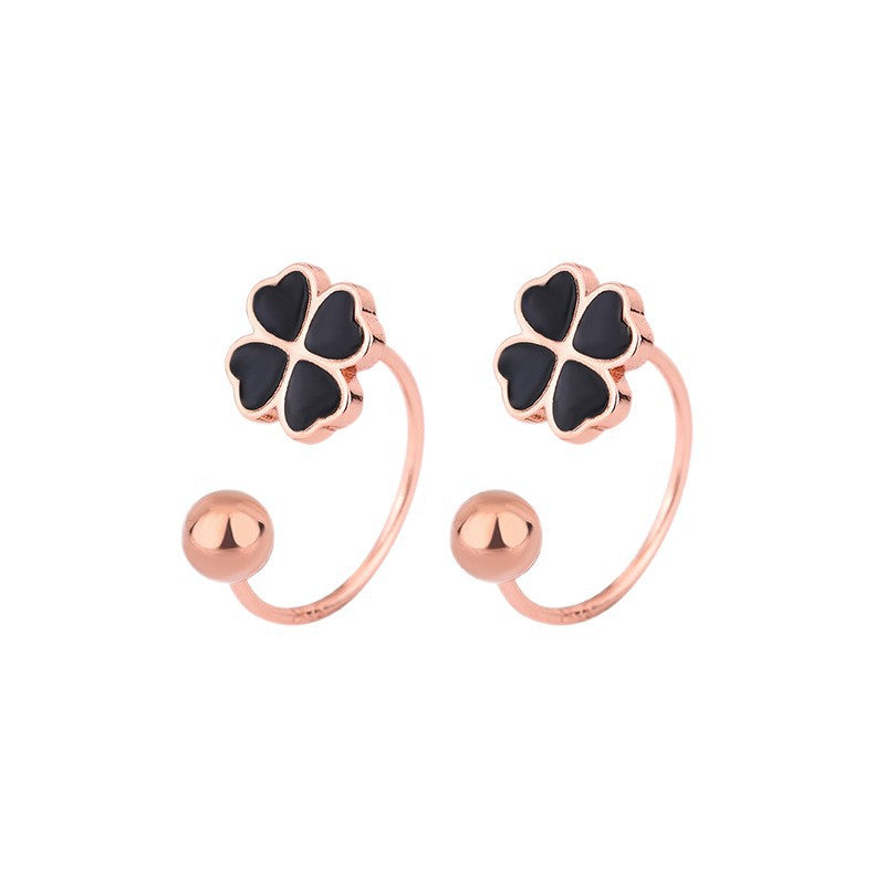 Trendy Temperament Screw Tightening Buckle Design Earrings