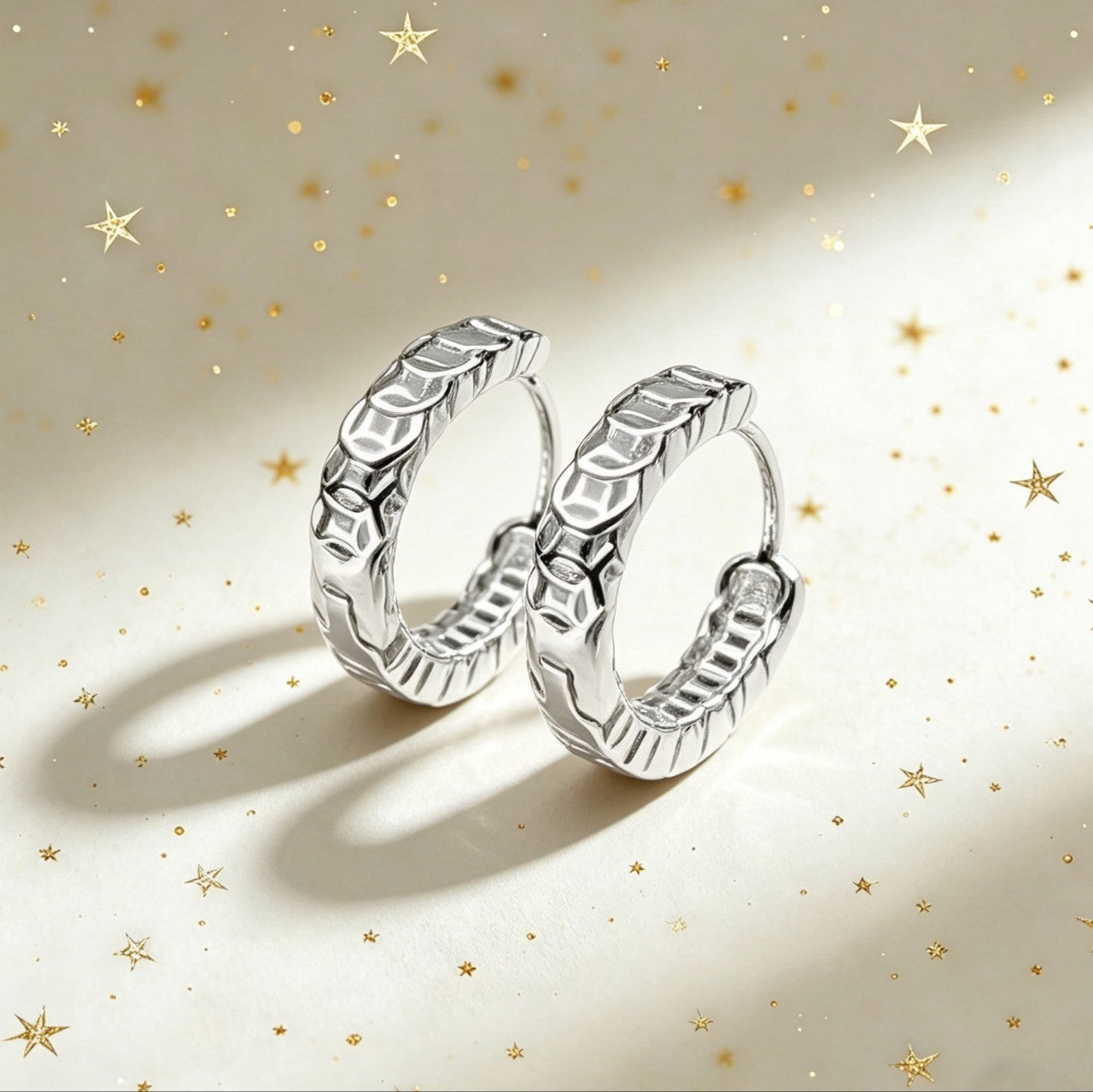Women's Duo Sterling Sier Coin High-grade Light Earrings