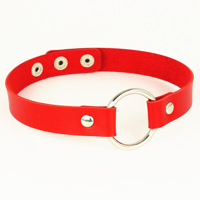 Love Female Neck Band Hand Holding Rope People With Chain Collar