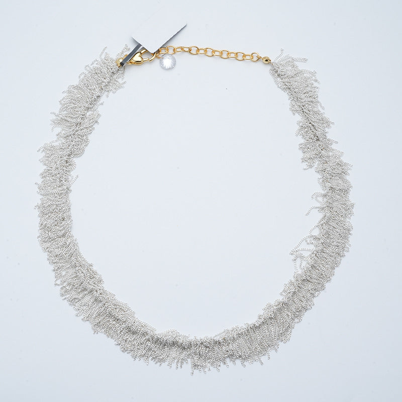 Women's French Fashion Hand-woven Tassel Waterfall Cold Style Temperamental Minority Necklace
