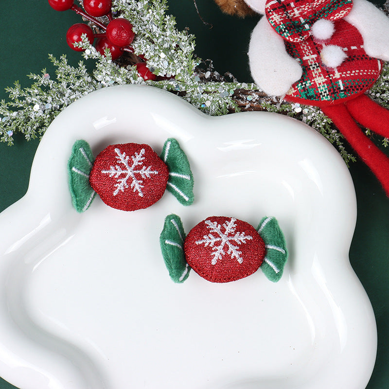 Christmas Brooch Plush Doll Santa Claus Snowman Elk Cartoon Jewelry Accessories