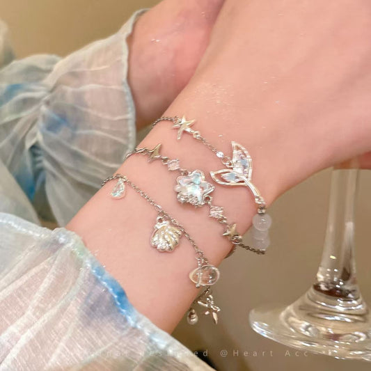Starfish Opal Korean Style Zircon Flower Light Bracelet