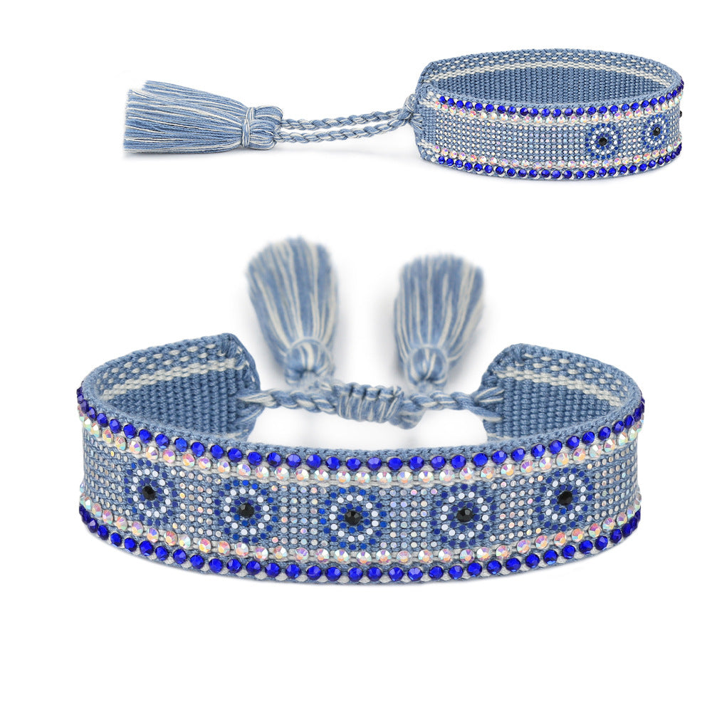 Female Blue Eyes Creative Hand Rope Bracelets