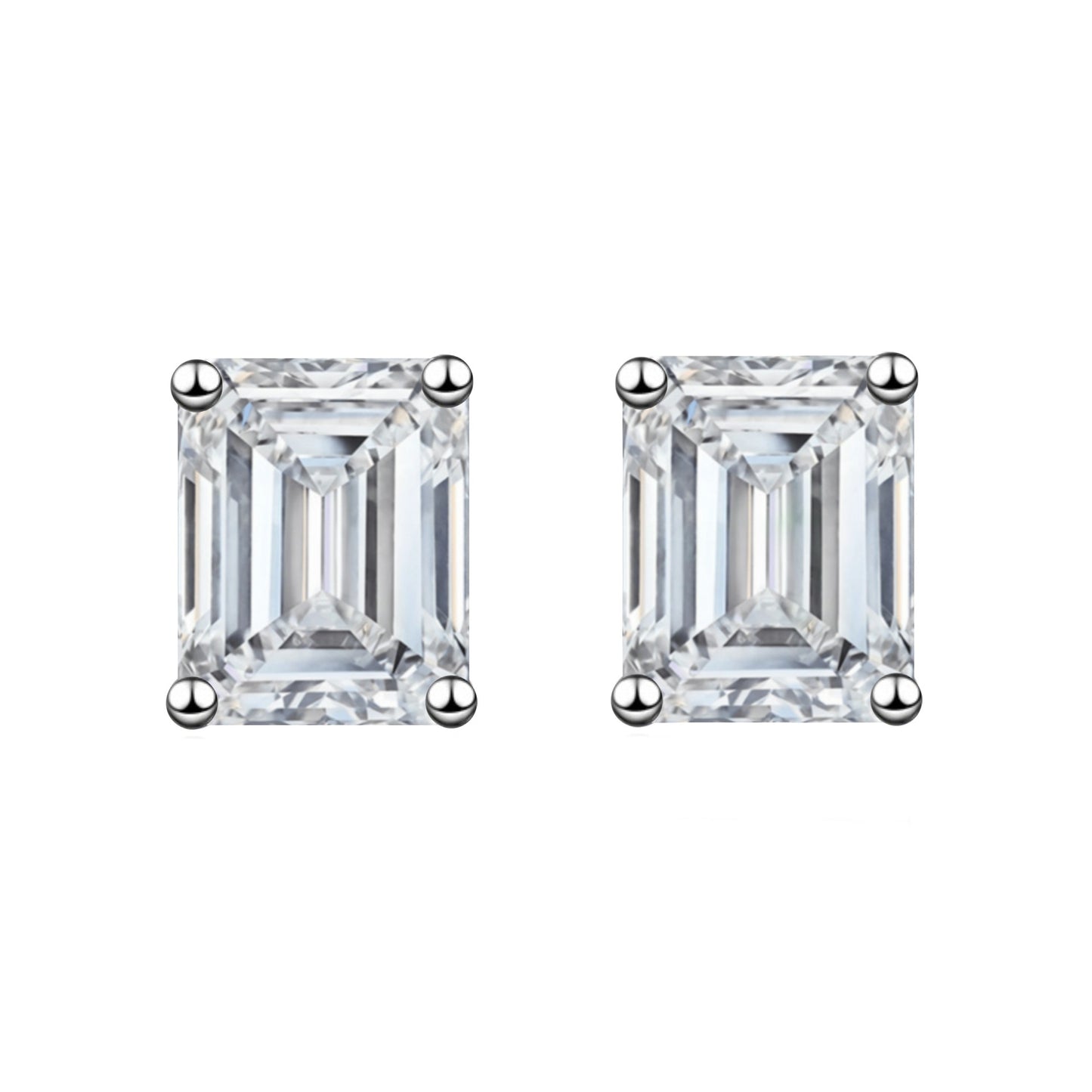 Fashion Rectangular Emerald Rose Gold Plated Rings