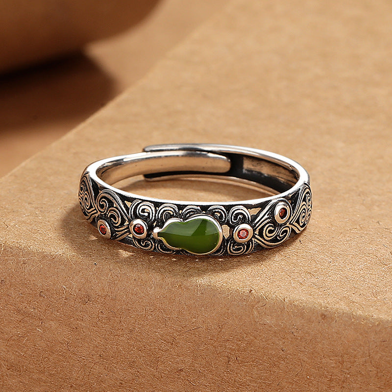 Women's Fu Lu Gourd Simple Pattern Hollow Ring