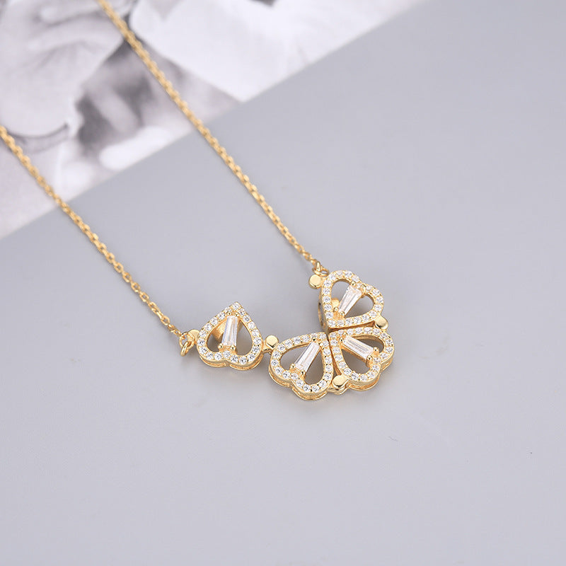 Sier One Style For Clover Heart Necklaces