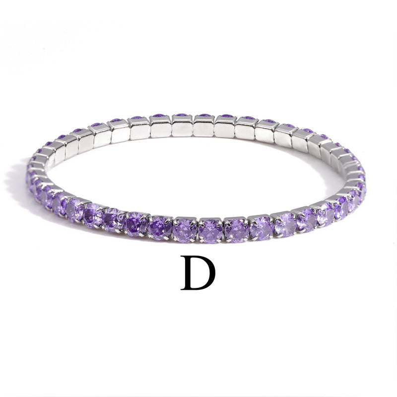 Women's Round Zirconium Full Diamond Inlaid Exquisite Fashion Bracelets