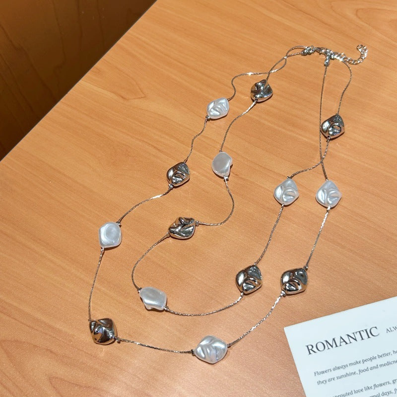 Women's Irregular Long Beaded For Light Luxury Advanced Exquisite Clavicle Necklaces