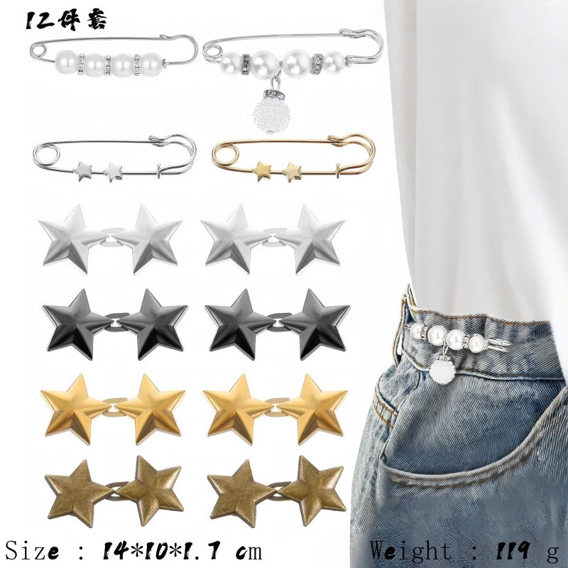 Women's Of Trousers Pin Artifact Fixed Clothes Buckle Brooches