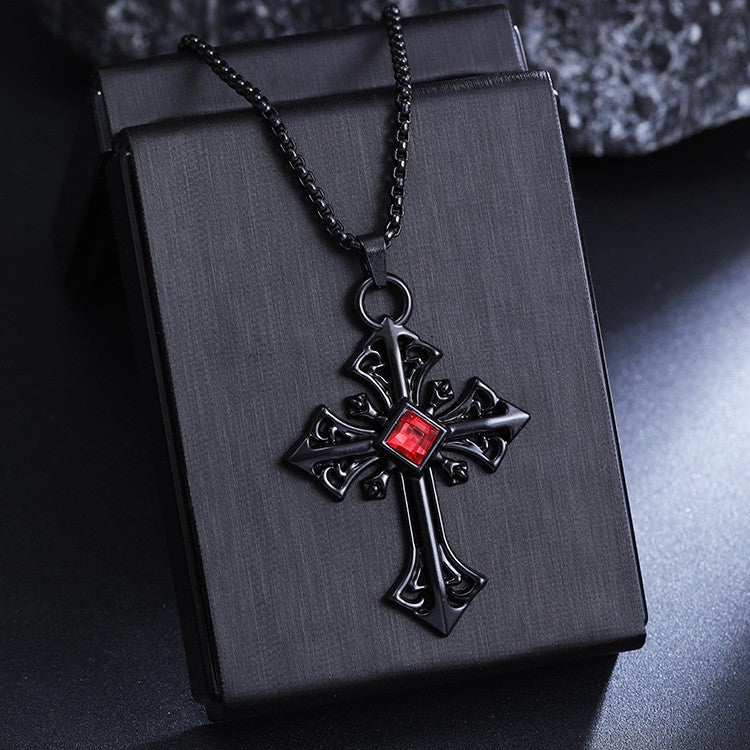 Women's & Men's Baroque Cross Hip Hop Versatile Sweater Chain Pendants