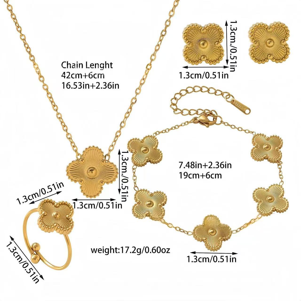 Creative Versatile Stainless Steel Clover Ear Bracelets