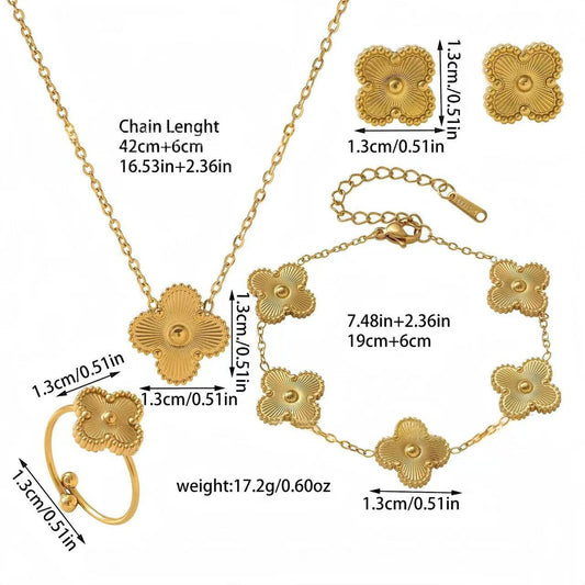 Creative Versatile Stainless Steel Clover Ear Bracelets