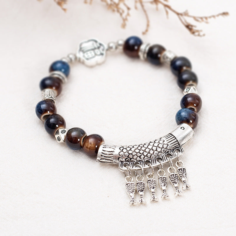 Women's & Men's Retro Ethnic Style Chinese Niche Ceramic Bracelet