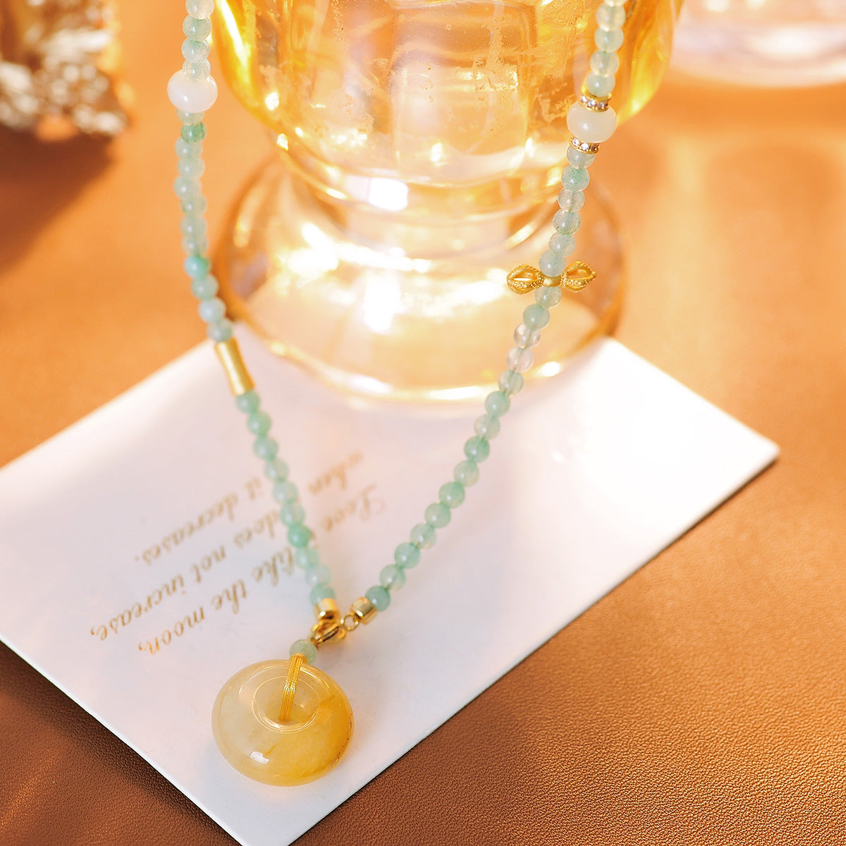 Women's Crystal Beaded Clavicle Chain Temperamental Minority Design Pendants