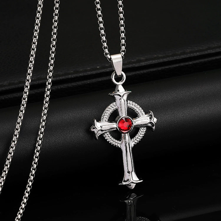 Women's & Men's Baroque Cross Hip Hop Versatile Sweater Chain Pendants