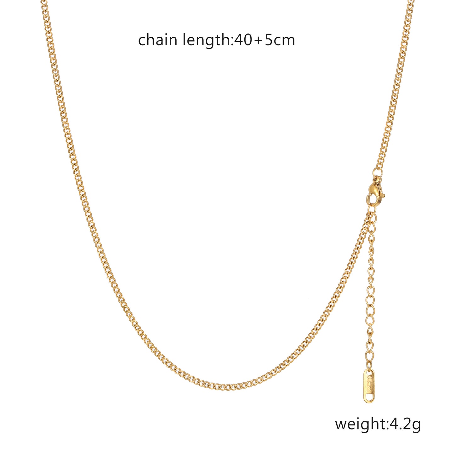 Women's Fashionable Gold-plated Stainless Steel Figaro Trendy Necklaces