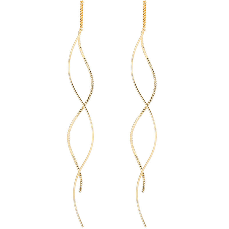 Women's Style Sier Wavy Fashionable Temperamental Face Rings